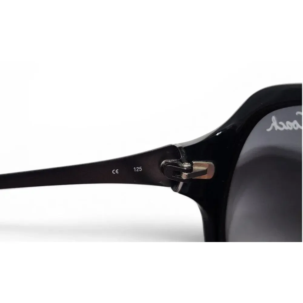 Coach S2004 Women's Designer Sunglasses Black With Silver Monogram Gradient 59mm
